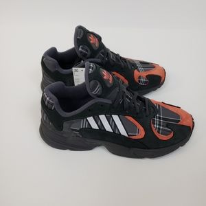 Adidas Yung 1 Orange Plaid Solid Gray Raw Amber